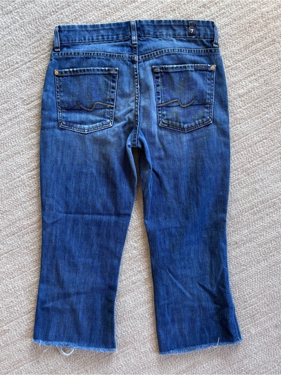 7 For All Mankind Denim - 7 For All Mankind Kimmie Women's Dark Blue Capri Cropped Jeans